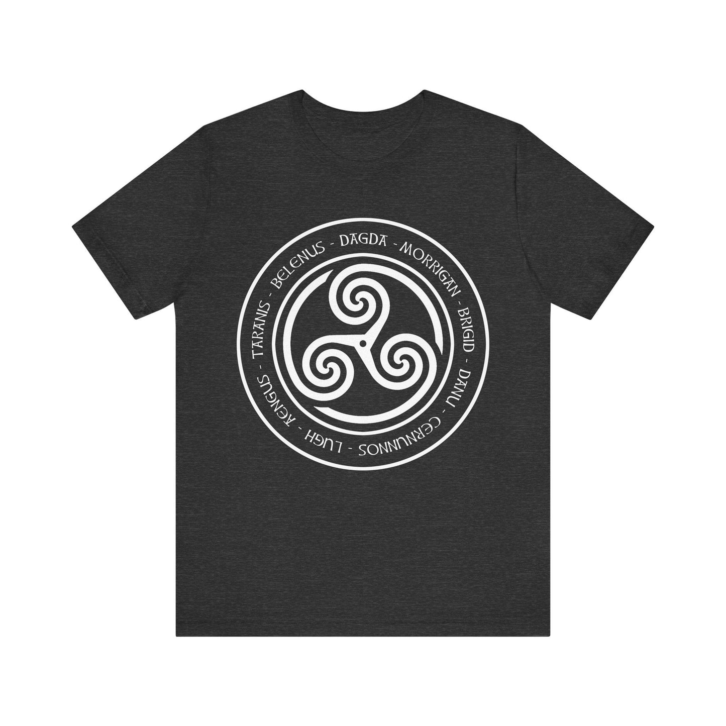 Dark Grey Heather / S Celtic Gods and Goddesses Triskelion T-Shirt