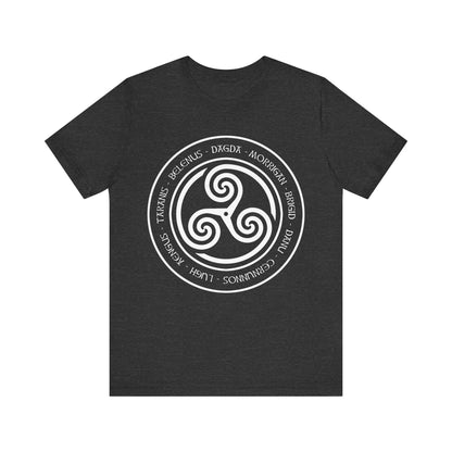 Dark Grey Heather / S Celtic Gods and Goddesses Triskelion T-Shirt