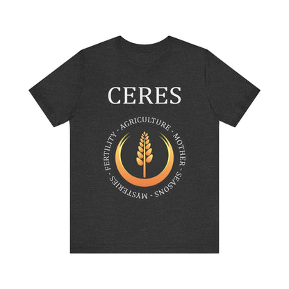 Dark Grey Heather / S Ceres Ancient Roman Goddess T-Shirt
