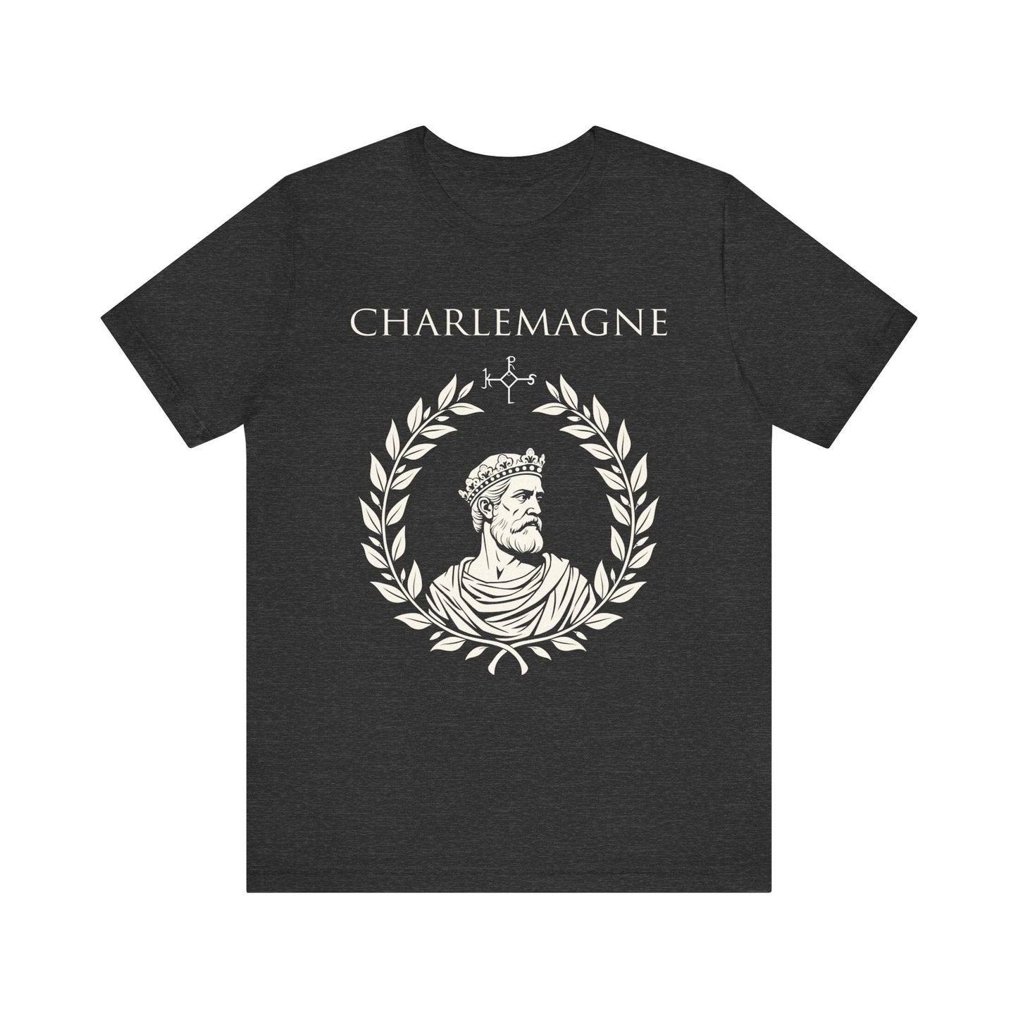 Dark Grey Heather / S Charlemagne - King of the Franks - Carolingian Emperor Charlemagne T-shirt