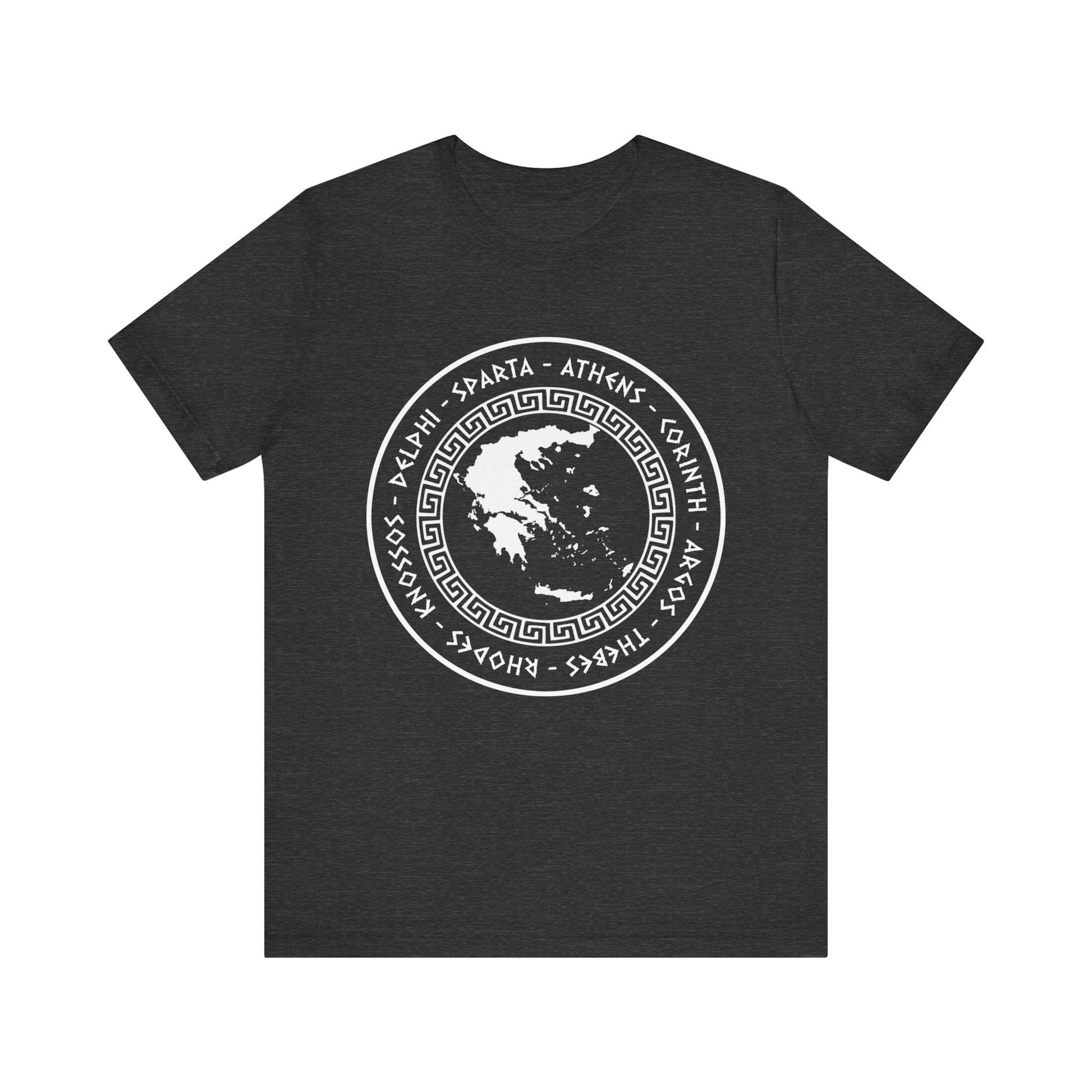 Dark Grey Heather / S City-States of Ancient Greece - Ancient Greek Polis T-Shirt