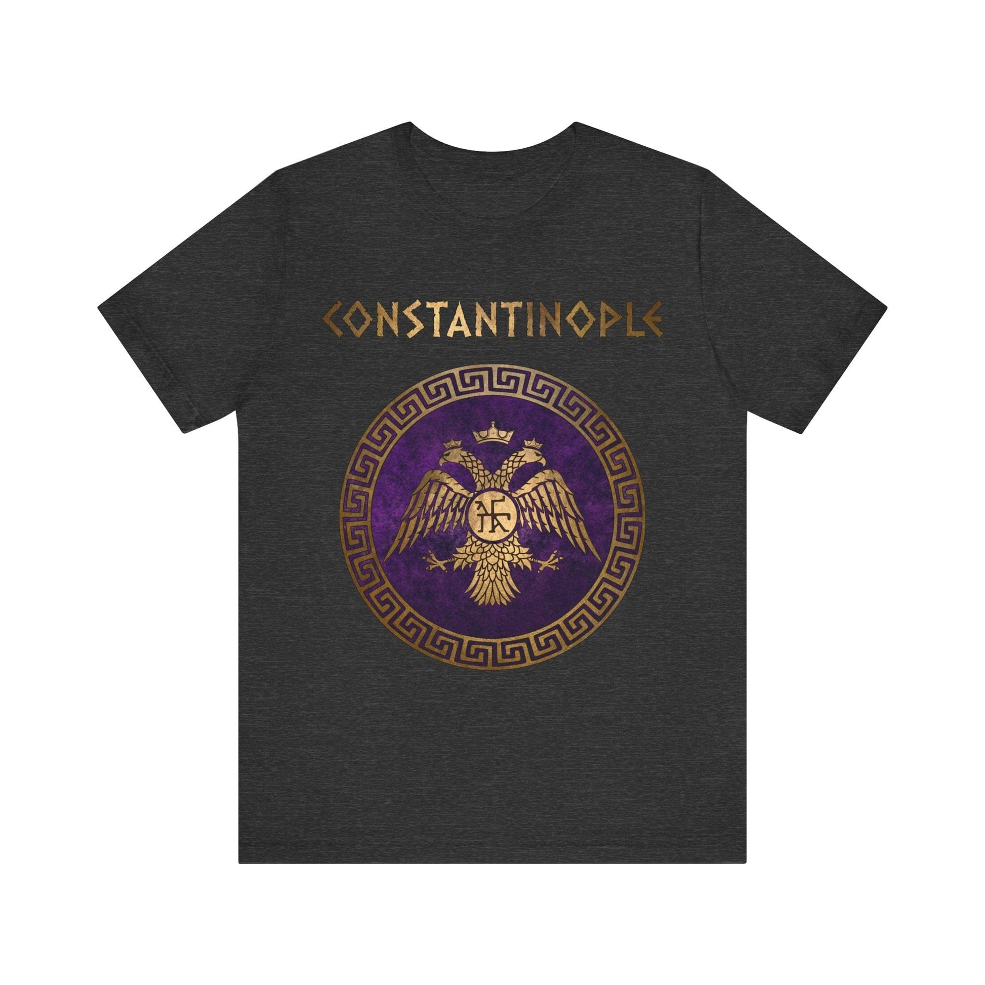Dark Grey Heather / S Constantinople Byzantine Empire Symbol T-Shirt