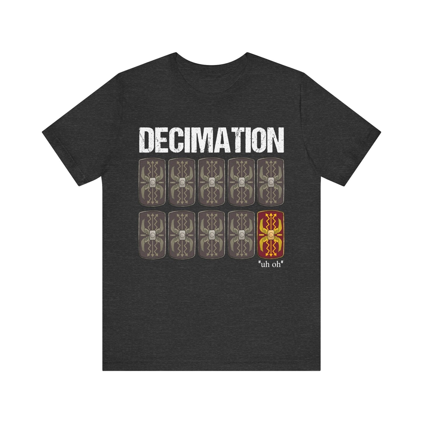 Dark Grey Heather / S Decimation - Ancient Roman Army - Funny Roman History T-shirt