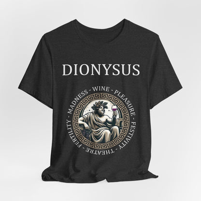 Dark Grey Heather / S Dionysus Greek God T-Shirt