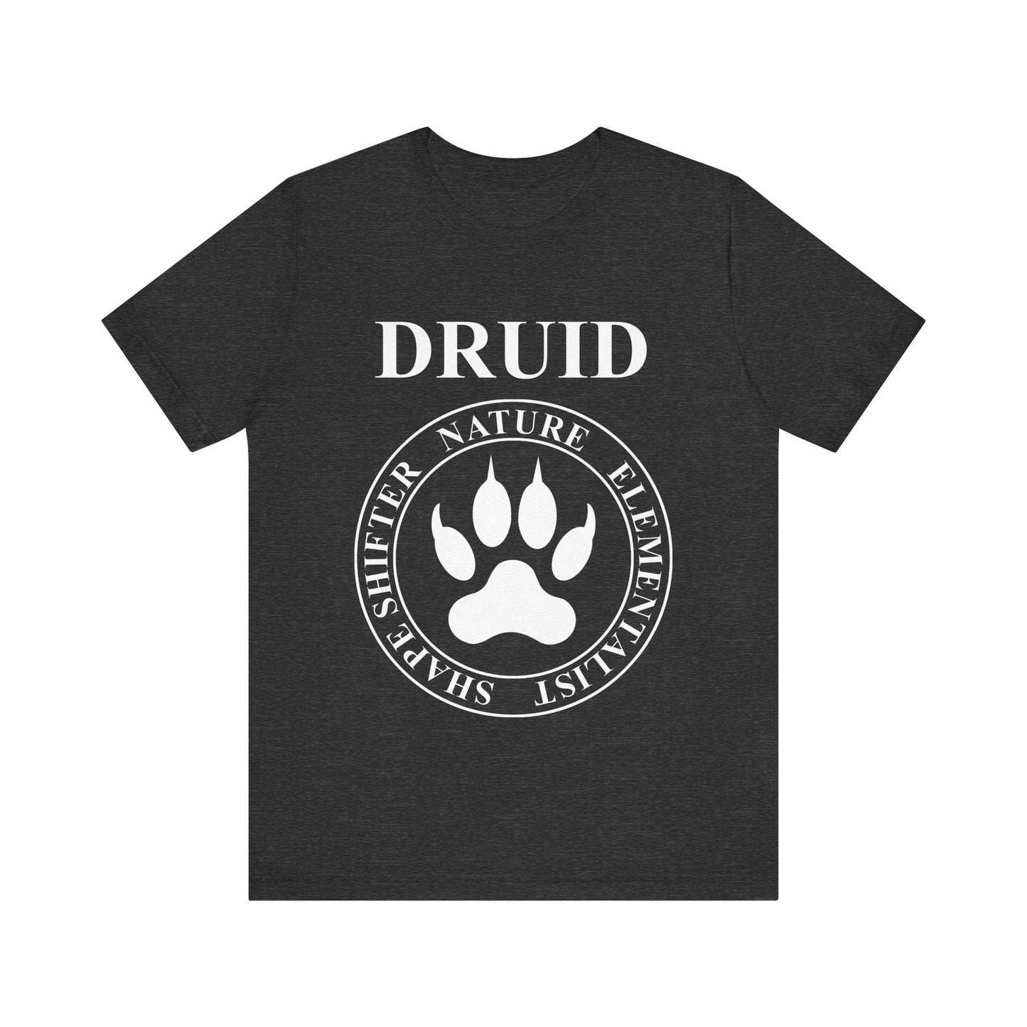 Dark Grey Heather / S Druid Fantasy RPG Class Shapeshifter Mark of the Wild T-Shirt