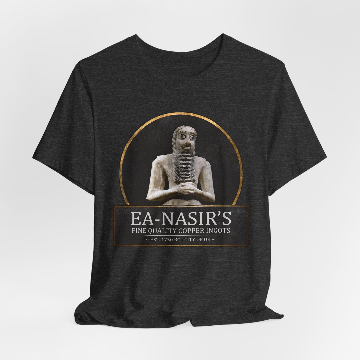 Dark Grey Heather / S Ea-Nasir's Fine Quality Copper Ingots T-Shirt