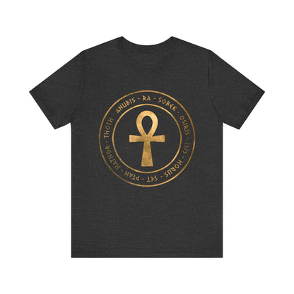 Dark Grey Heather / S Egyptian Gods the Ancient Gods of Egypt Ankh T-Shirt