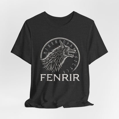Dark Grey Heather / S Fenrir Norse Mythology T-Shirt