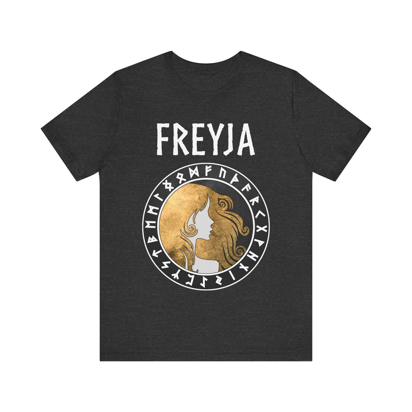 Dark Grey Heather / S Freyja Norse Goddess T-Shirt
