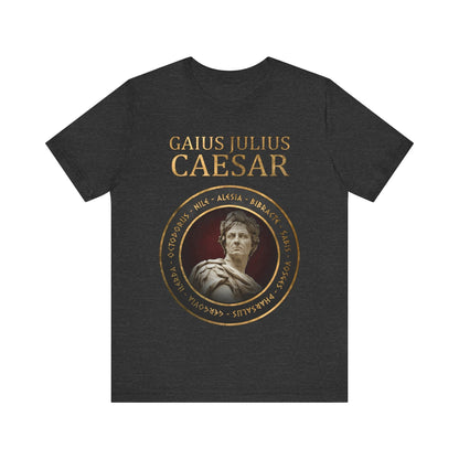 Dark Grey Heather / S Gaius Julius Caesar - Famous Battles T-Shirt
