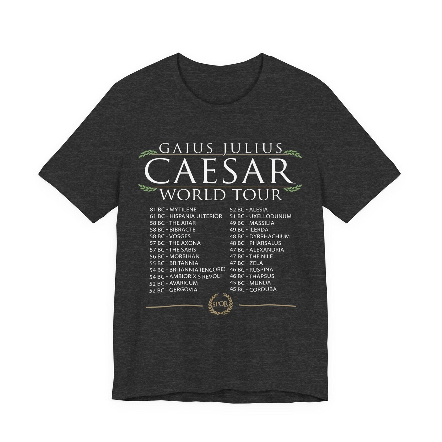 Dark Grey Heather / S Gaius Julius Caesar World Tour T-Shirt