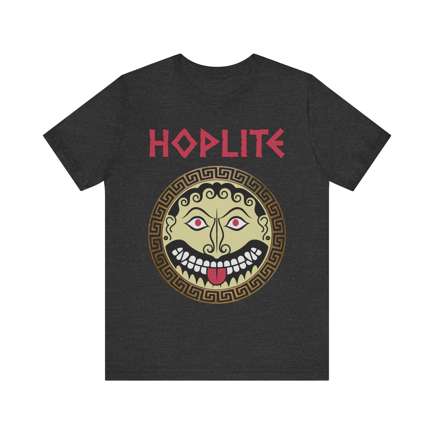 Dark Grey Heather / S Greek Hoplite Gorgon Shield T-Shirt