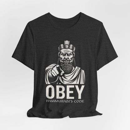 Dark Grey Heather / S Hammurabi's Code OBEY T-Shirt