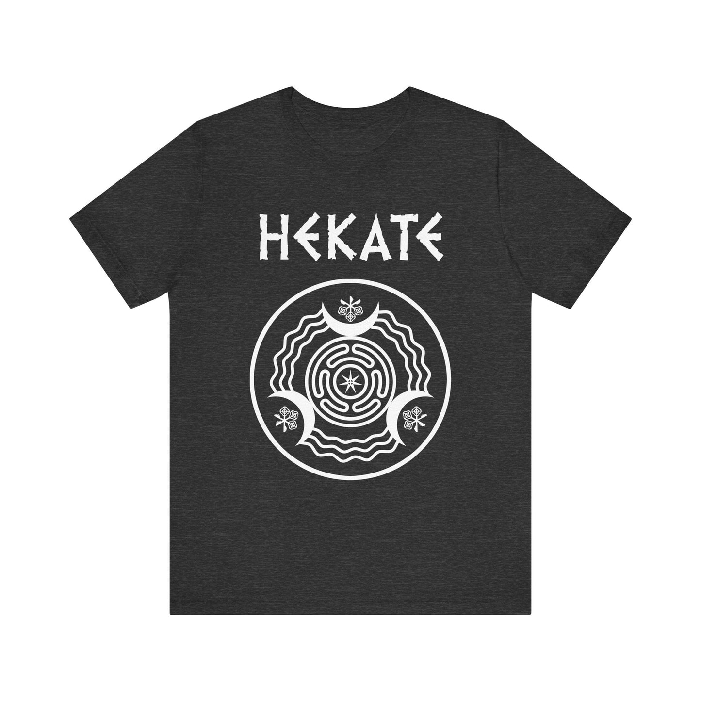 Dark Grey Heather / S Hekate Ancient Greek Goddess of Witchcraft and Magic T-shirt