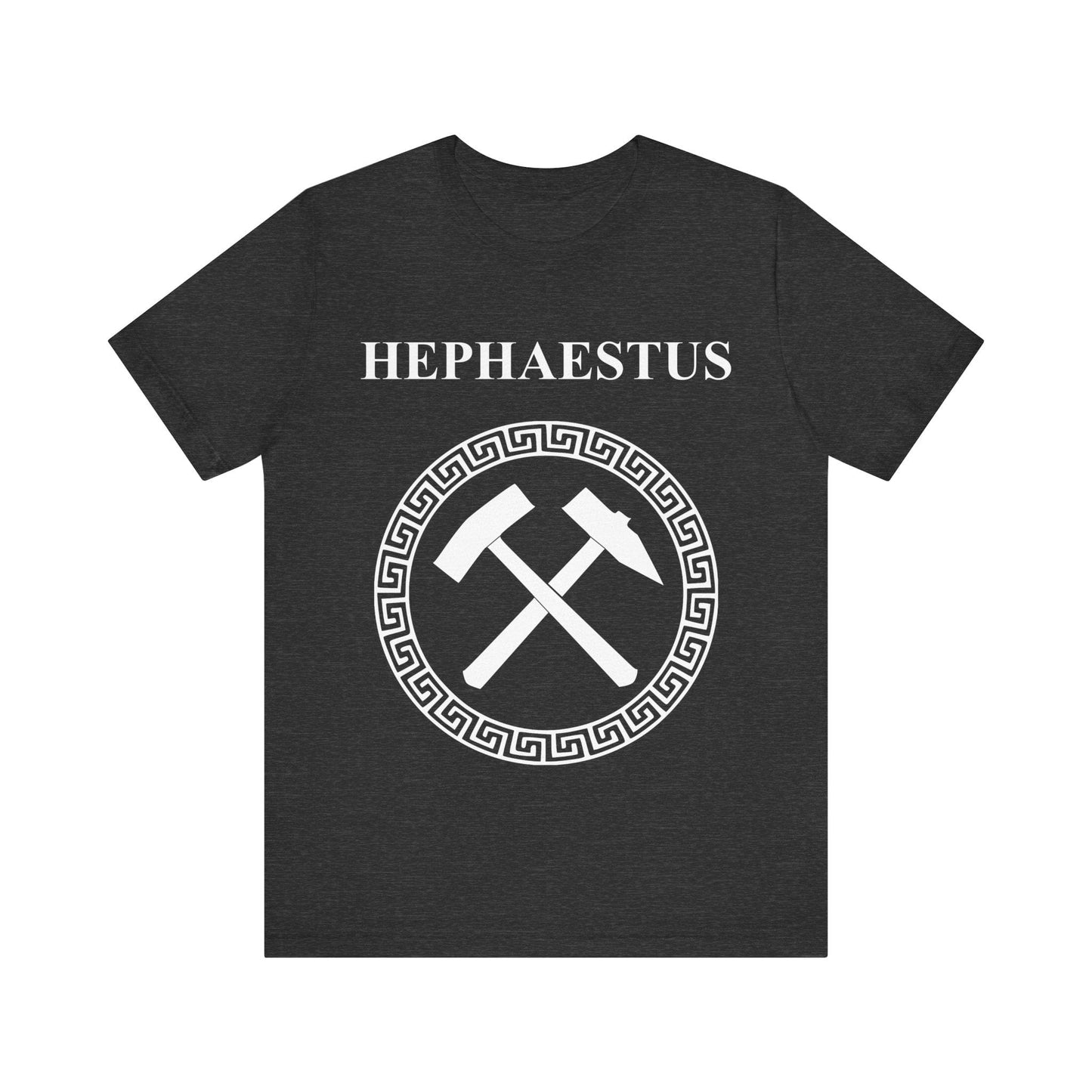 Dark Grey Heather / S Hephaestus Greek God of Fire Smithing and Crafting T-shirt