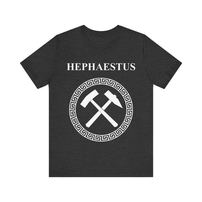Dark Grey Heather / S Hephaestus Greek God of Fire Smithing and Crafting T-shirt