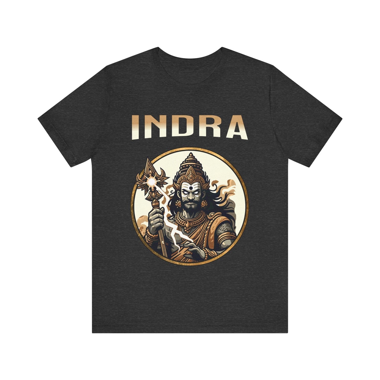 Dark Grey Heather / S Indra - King of the Devas - Hinduism and Indo-European Mythology T-shirt