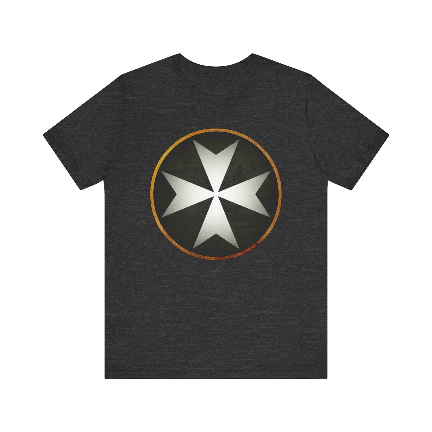 Dark Grey Heather / S Knights Hospitaller Heraldry T-Shirt