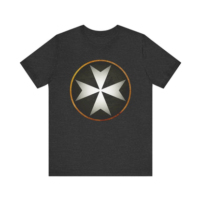 Dark Grey Heather / S Knights Hospitaller Heraldry T-Shirt
