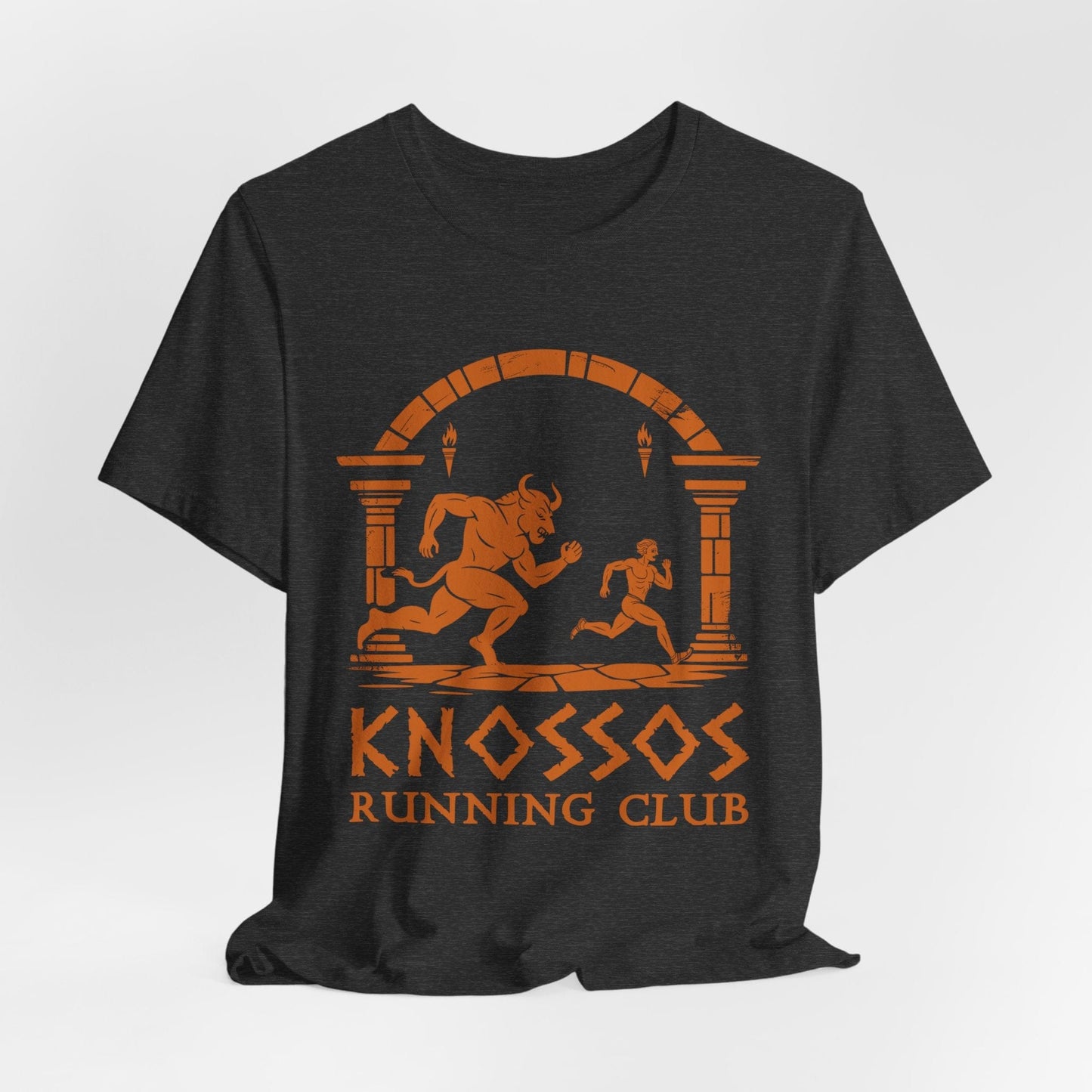 Dark Grey Heather / S Knossos Running Club - Funny Greek Mythology T-Shirt