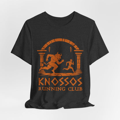 Dark Grey Heather / S Knossos Running Club - Funny Greek Mythology T-Shirt