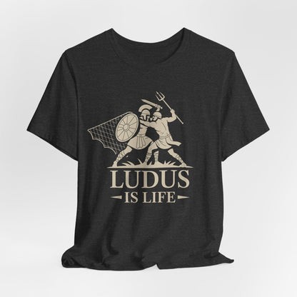 Dark Grey Heather / S Ludus is Life - Roman Gladiator School T-Shirt