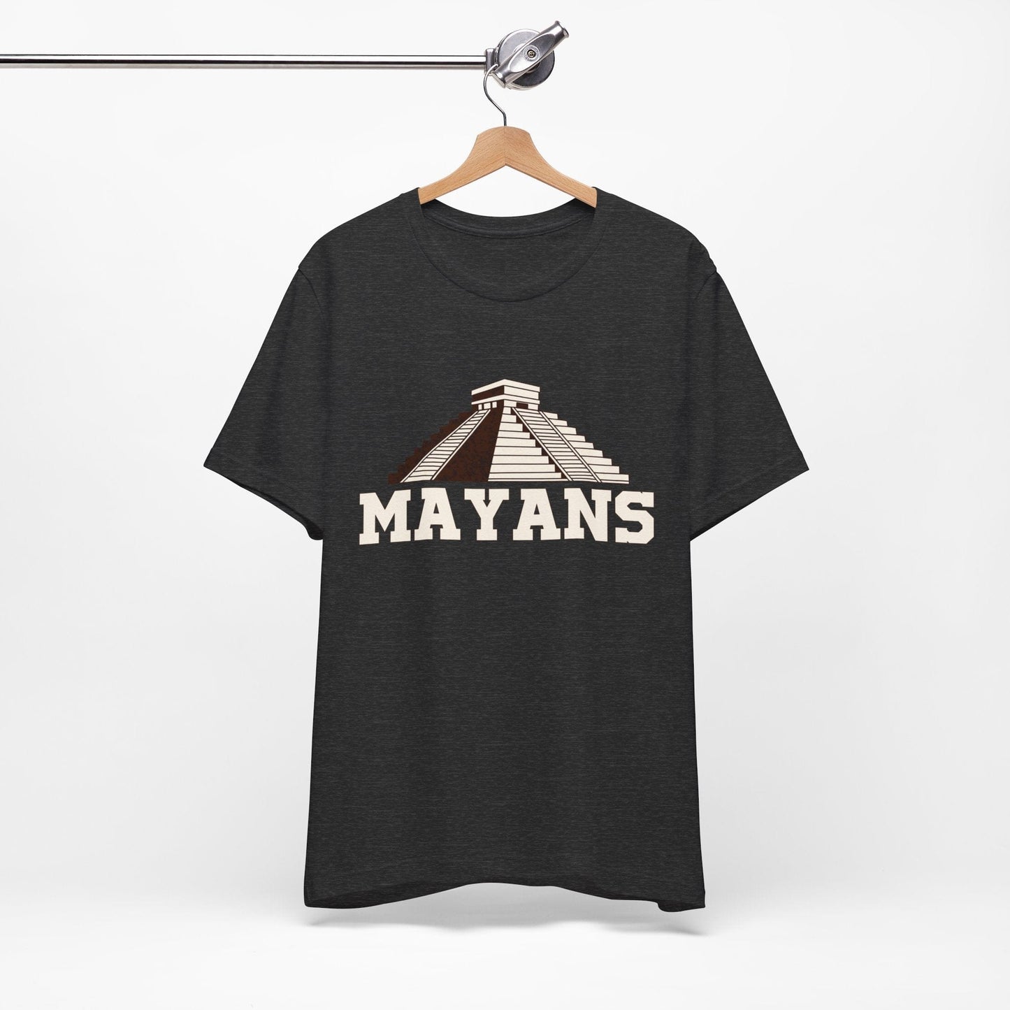 Dark Grey Heather / S Mayans - Pyramid of Kukulkan T-Shirt