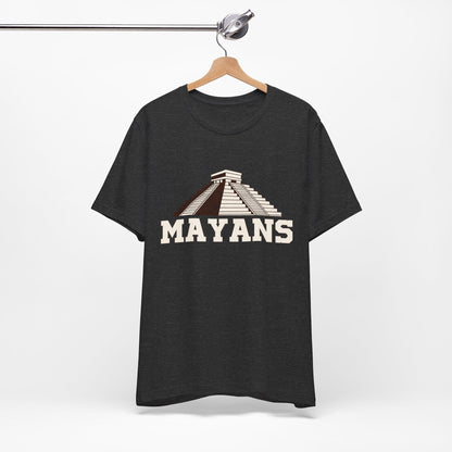 Dark Grey Heather / S Mayans - Pyramid of Kukulkan T-Shirt