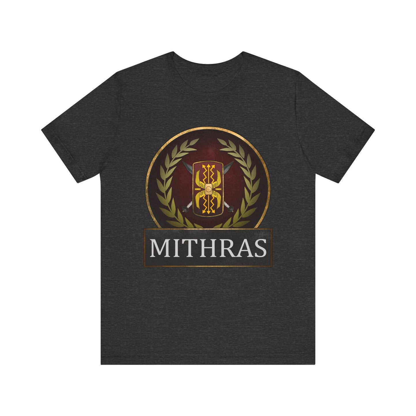 Dark Grey Heather / S Mithras - Ancient Roman Cult of Mithras - Roman Legionary T-Shirt