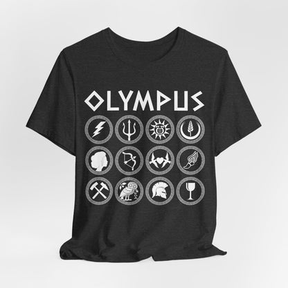 Dark Grey Heather / S Olympus - Greek Gods and Goddesses - Greek Mythology T-Shirt