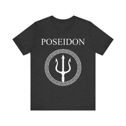 Dark Grey Heather / S Poseidon Ancient Greek God T-Shirt