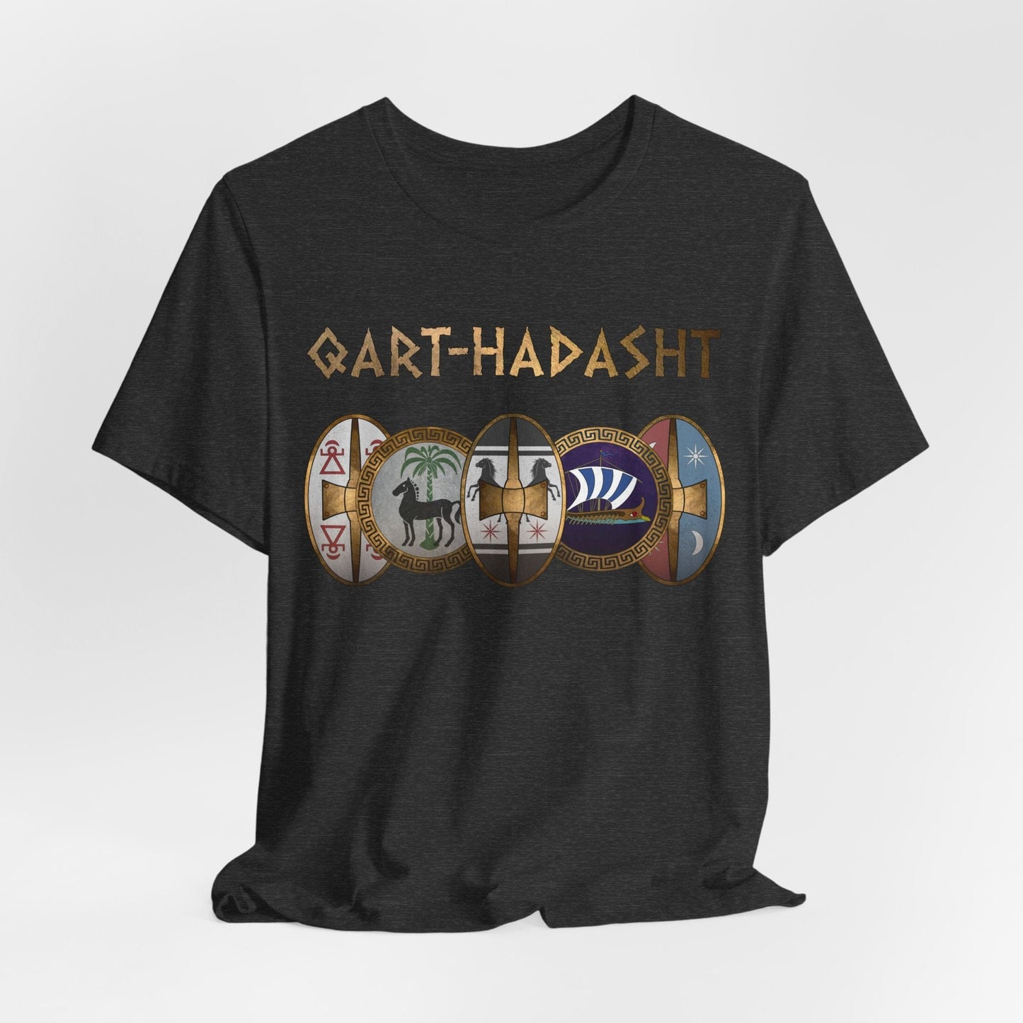 Dark Grey Heather / S Qart-Hadasht Ancient Carthage T-Shirt