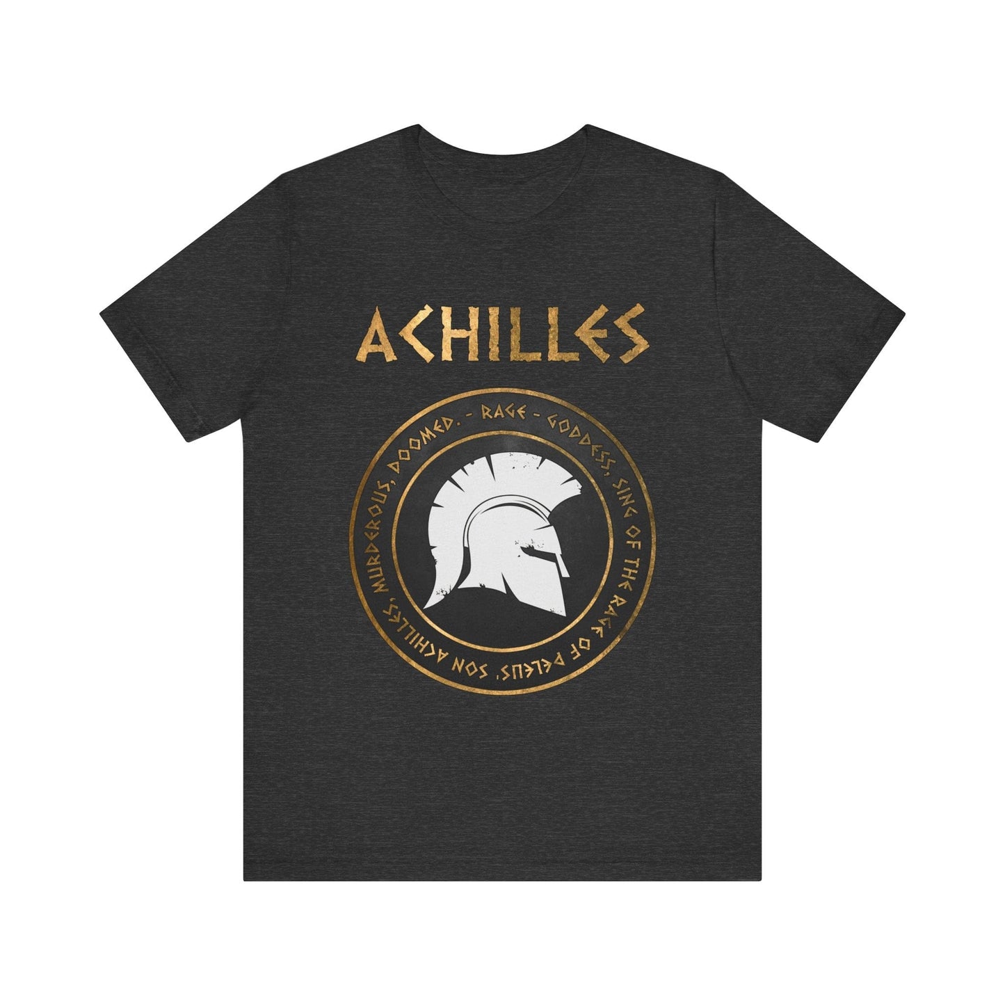 Dark Grey Heather / S Rage of Achilles - Homer the Iliad T-Shirt