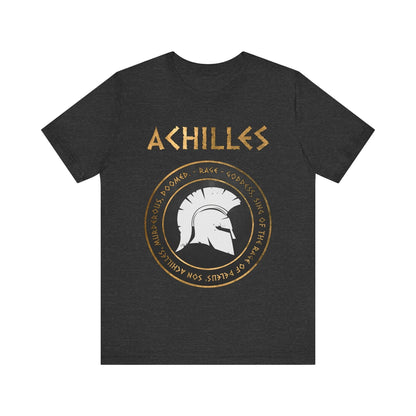Dark Grey Heather / S Rage of Achilles - Homer the Iliad T-Shirt