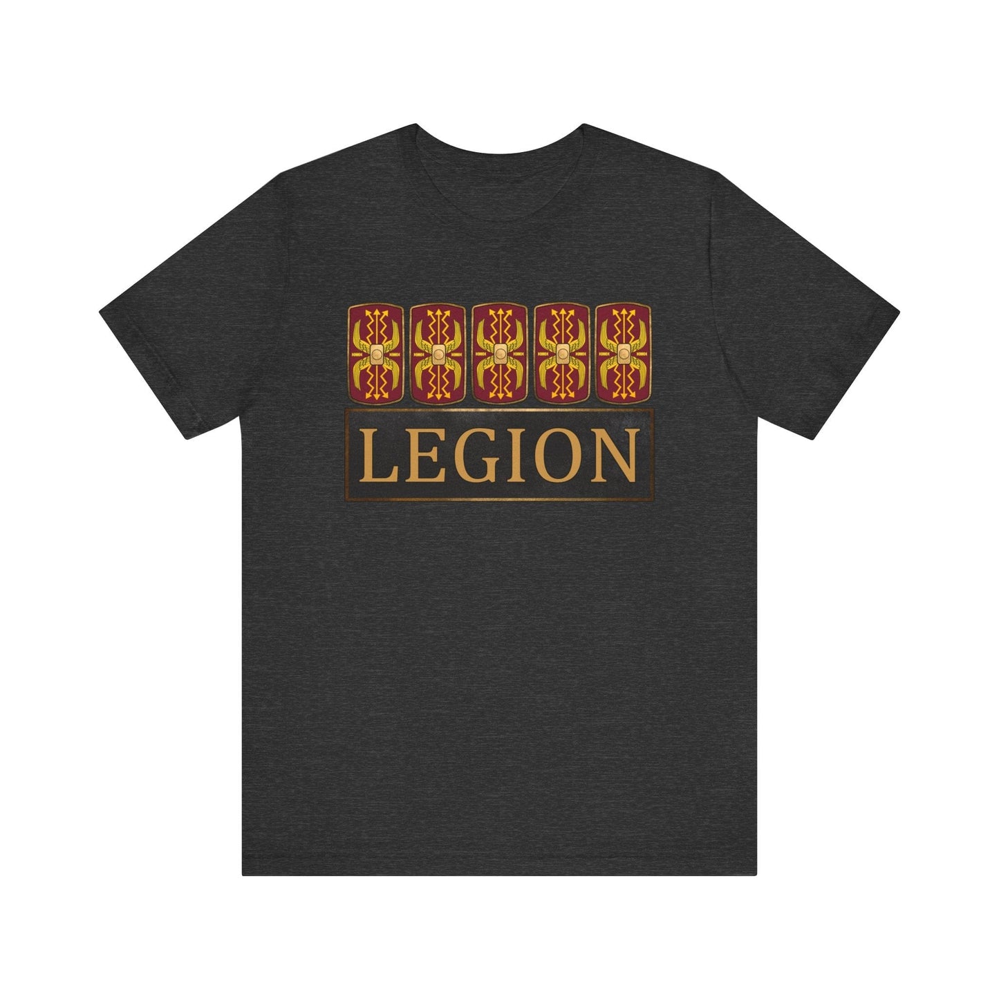 Dark Grey Heather / S Roman Legionary Shields T-Shirt