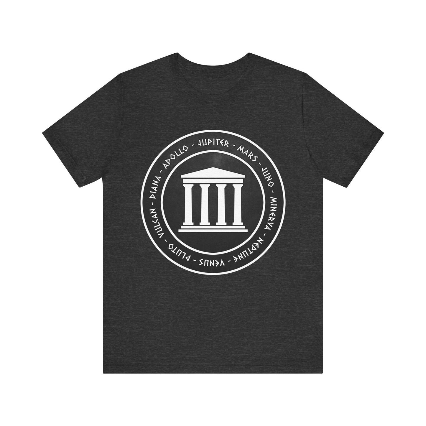 Dark Grey Heather / S Roman Pantheon - Gods and Goddesses of Ancient Rome T-Shirt