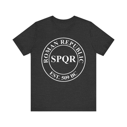 Dark Grey Heather / S Roman Republic Founding SPQR 509 BC T-Shirt