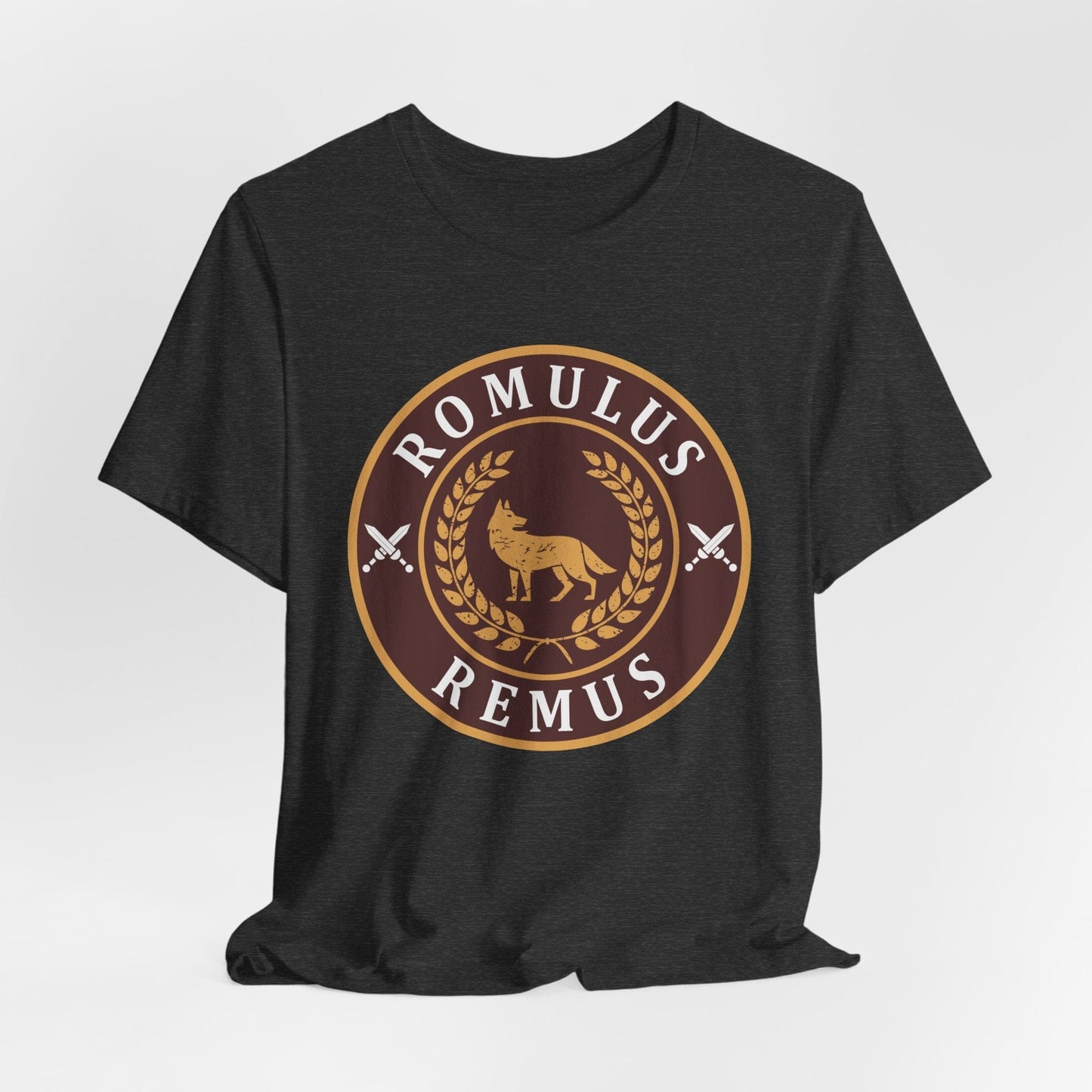 Dark Grey Heather / S Romulus and Remus - Founding of Rome T-Shirt