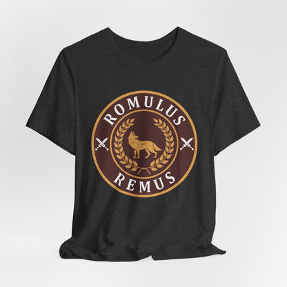 Dark Grey Heather / S Romulus and Remus - Founding of Rome T-Shirt