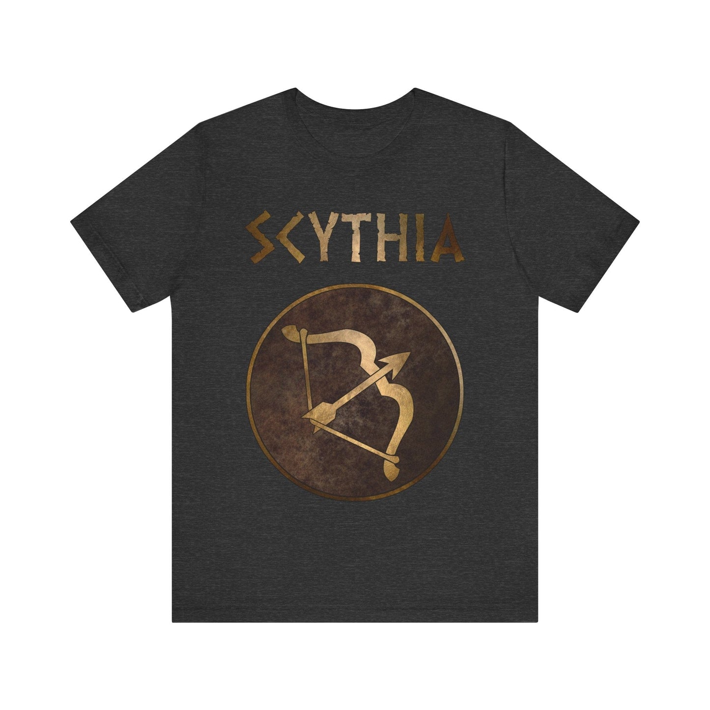 Dark Grey Heather / S Scythia Ancient Scythian Bow Symbol T-Shirt