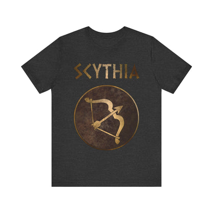 Dark Grey Heather / S Scythia Ancient Scythian Bow Symbol T-Shirt