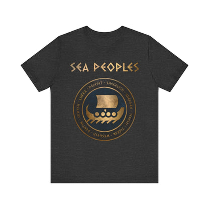 Dark Grey Heather / S Sea Peoples - The Late Bronze Age Collapse History T-shirt