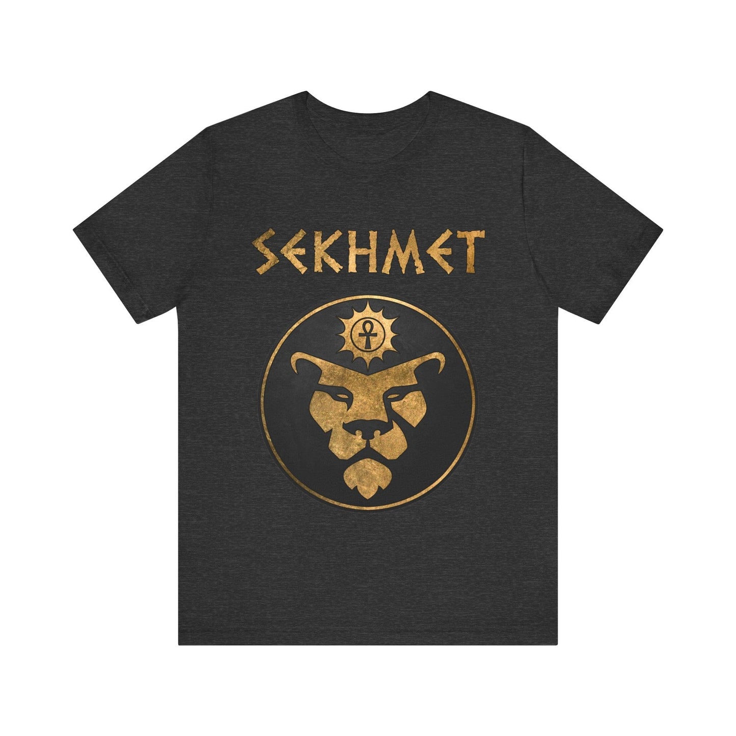 Dark Grey Heather / S Sekhmet Ancient Egyptian Goddess T-Shirt
