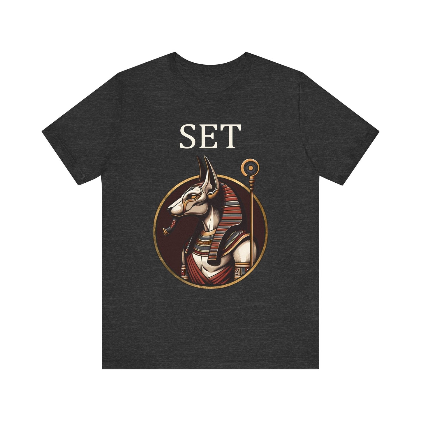 Dark Grey Heather / S Set Ancient Egyptian God T-Shirt
