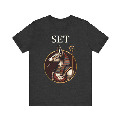 Dark Grey Heather / S Set Ancient Egyptian God T-Shirt