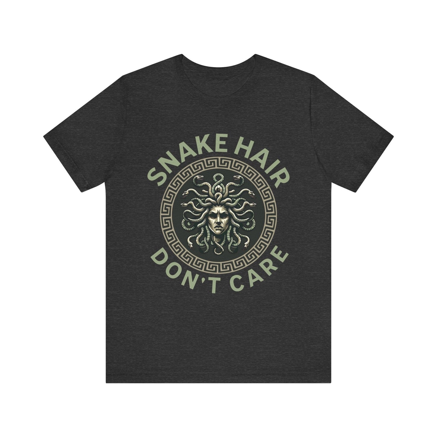 Dark Grey Heather / S Snake Hair Don't Care Medusa T-Shirt