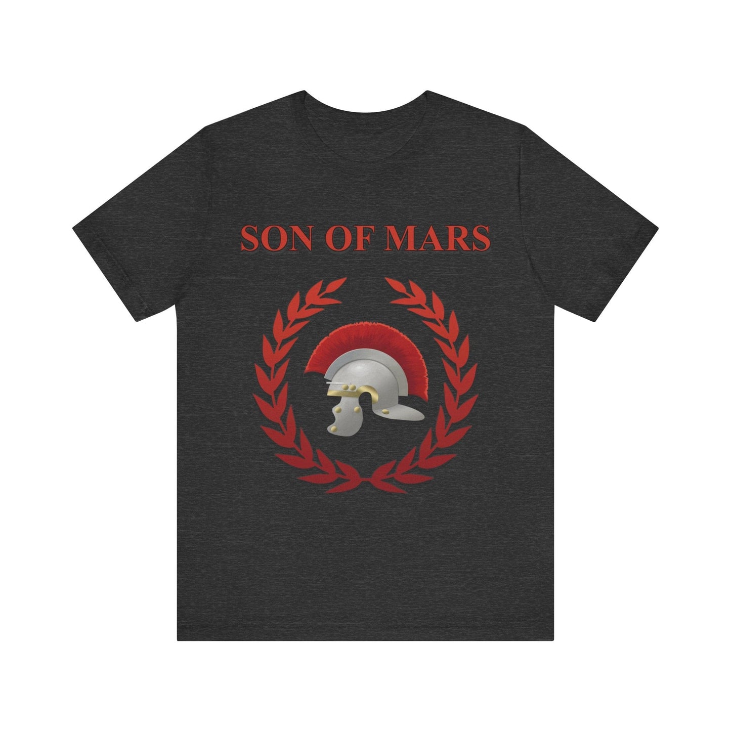 Dark Grey Heather / S Son of Mars Ancient Roman War God T-Shirt