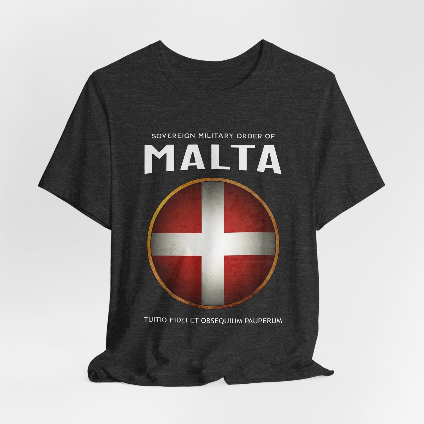 Dark Grey Heather / S Sovereign Military Order of Malta T-Shirt