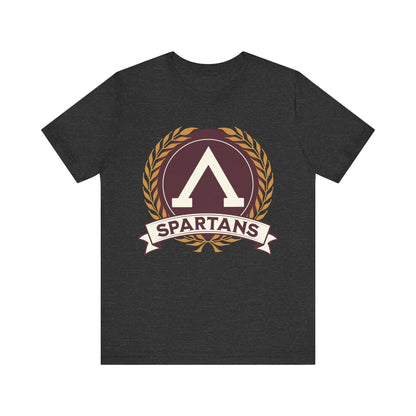 Dark Grey Heather / S Spartans Lambda Symbol - Lacedaemonians - Ancient Sparta T-shirt