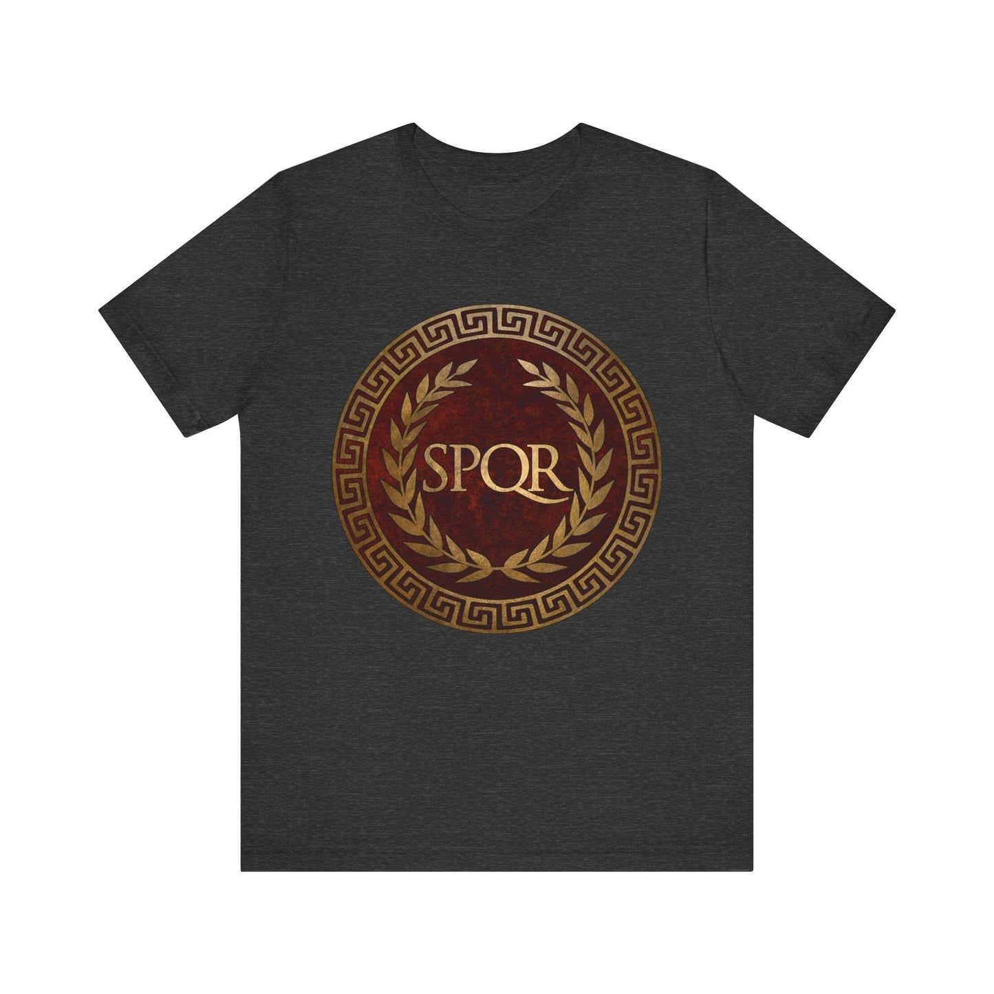 Dark Grey Heather / S SPQR Symbol of Ancient Rome T-Shirt